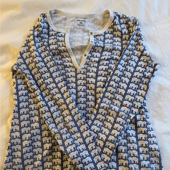 Women's Blue Elephant Hathi Print Pajama Set - Picture 3 of 6